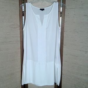 Wassamo white tank tunic pullover blouse M
